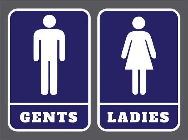 Dames Heren Wasruimte Teken Gents Wasruimte Pictogram Dames Wasruimte Pictogram — Stockvector