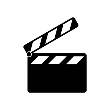 Resim ile beyaz arkaplan çiziminde Sinema Simgesi izole et