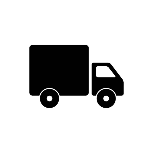 Ikona Ciężarówki Dostawy Izolować Białym Tle Symbol Ciężarówki — Wektor stockowy