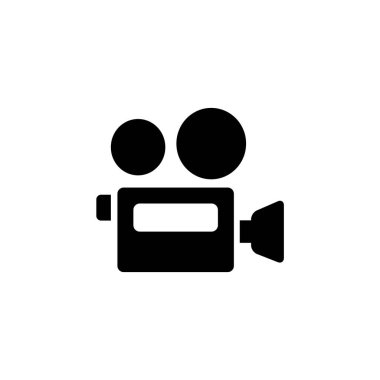 Video kamera simgesi. Resim ile film kayıt kamerası sembolü çizimi