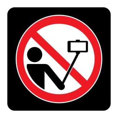 Resimlerde siyah arkaplan çiziminde selfie işareti yok. Selfie simgesi alma.