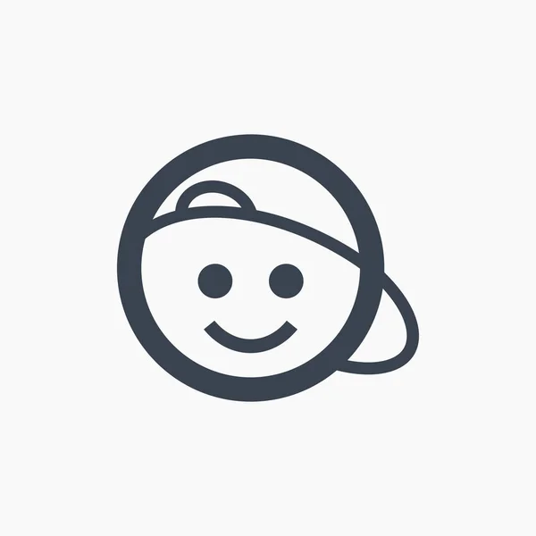 cap izole en az simge çocuk. çocuk şapka çizgi vektör simgesi Web siteleri ve mobil minimalist düz tasarım için. 