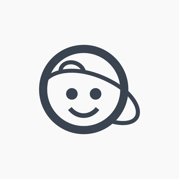 cap izole en az simge çocuk. çocuk şapka çizgi vektör simgesi Web siteleri ve mobil minimalist düz tasarım için. 