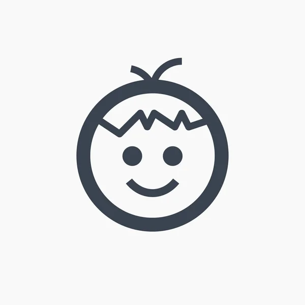 Çocuk çizgi vektör simgesi Web siteleri ve mobil minimalist düz tasarım için