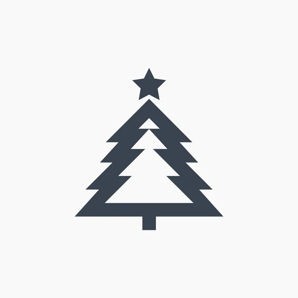Yıldız satırı vektör simgesi ile Noel ağacı