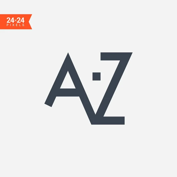 alfabe az satırı vektör simgesi