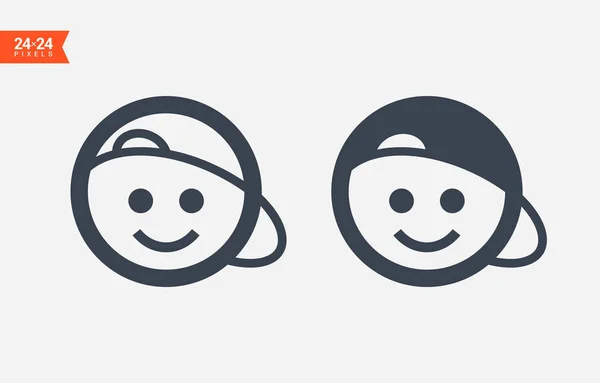 cap izole en az simge çocuk. çocuk şapka çizgi vektör simgesi Web siteleri ve mobil minimalist düz tasarım için. 