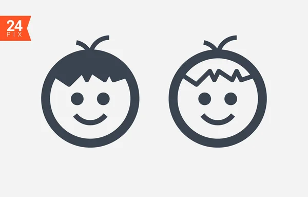 Web siteleri ve mobil minimalist düz tasarım için çocuk çizgi vektör simge kümesi
