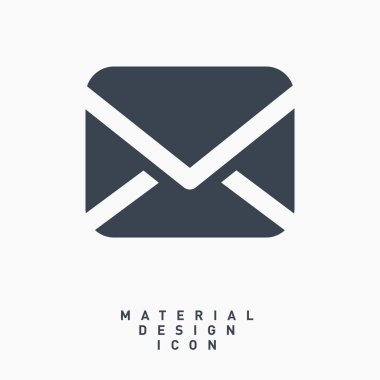 E-posta iletisi malzeme tasarımına çizgi vektör simgesi