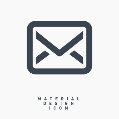 E-posta iletisi malzeme tasarımına çizgi vektör simgesi