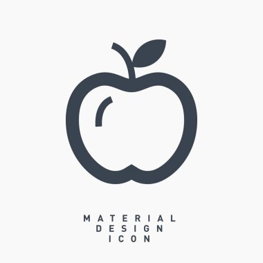 Elma meyve malzeme tasarımına satırı vektör simgesi