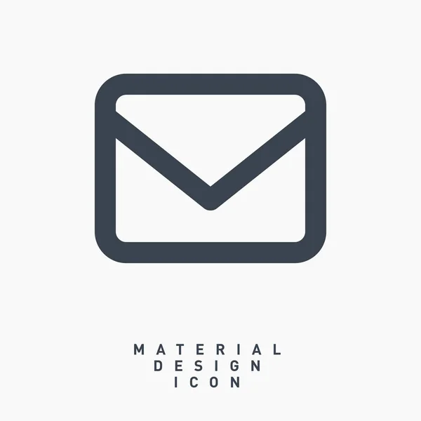 Email Messaggio Materiale Linea Progettazione Icona Vettoriale — Vettoriale Stock