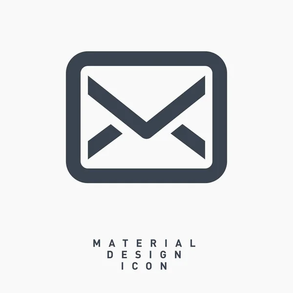 Email Messaggio Materiale Linea Progettazione Icona Vettoriale — Vettoriale Stock