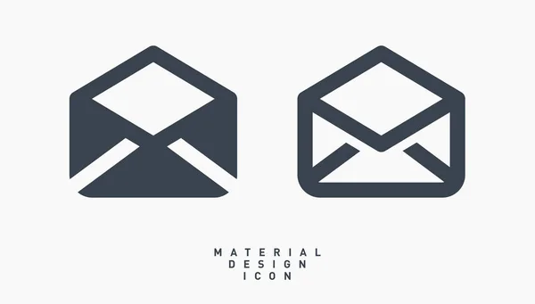 Email Message Material Design Line Vector Icon — Stock Vector