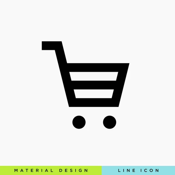 alışveriş sepeti satırı vektör minimalist simgesi