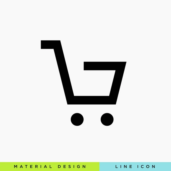 alışveriş sepeti satırı vektör minimalist simgesi