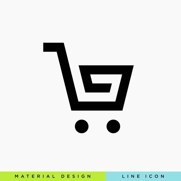 alışveriş sepeti satırı vektör minimalist simgesi