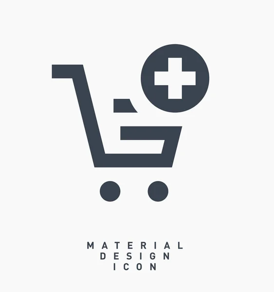 alışveriş sepeti ile artı satırı vektör minimalist simgesi