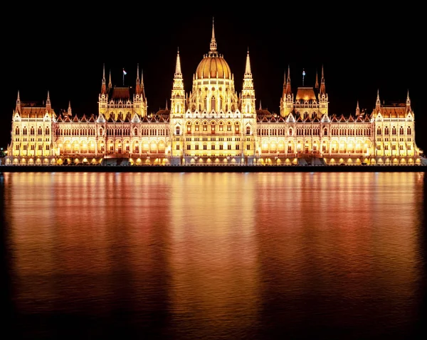 Ungarisches Parlament Budapest Der Nacht Ungarn — Stockfoto