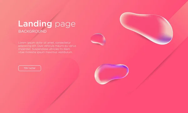 Abstract Bacground Landing Page — Stock Vector