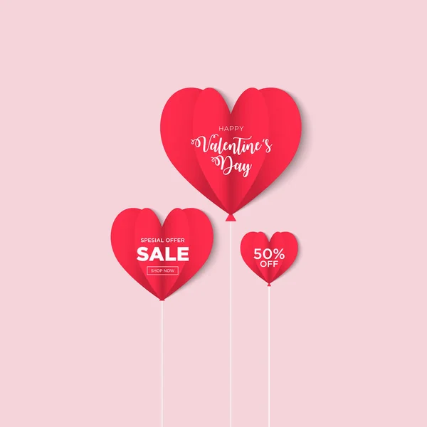 День Святого Валентина Продажа Фон — стоковый вектор