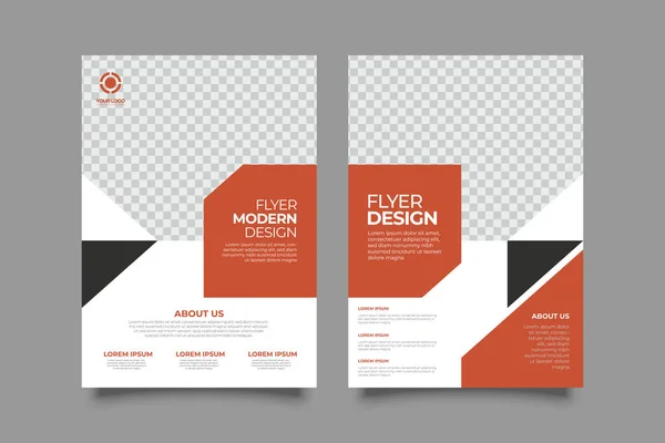Dépliant Entreprise Brochure Affiche Couvrant Fond Mise Page Conception Modèle — Image vectorielle