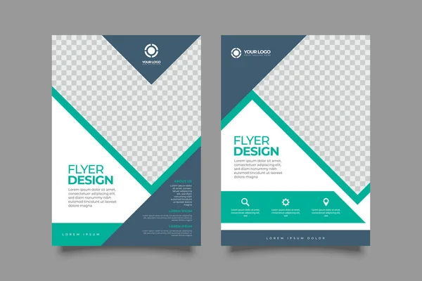 Φυλλάδιο Αφίσα Φυλλάδιο Αφίσα Εταιρική Business Flyer Καλύψει Σχεδιασμό Φόντο — Διανυσματικό Αρχείο