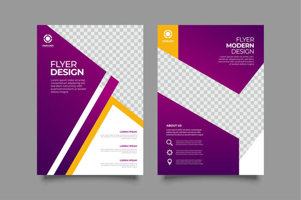 Corporate Business Flyer poster pamphlet brochure cover design layout background, vector template in A4 size - Vector