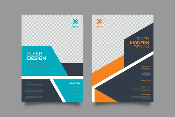 Σχεδιασμός Φορέα Πρότυπο Για Έντυπο Ετήσια Έκθεση Περιοδικό Αφίσα Εταιρική — Διανυσματικό Αρχείο