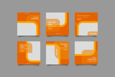 Dijital Pazarlama için Düzenlenebilir Posta Şablonu Sosyal Medya Afişleri. Brand Moda 'nın tanıtımı. Hikayeler. Akıyor.