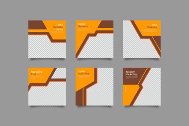 Dijital Pazarlama için Düzenlenebilir Posta Şablonu Sosyal Medya Afişleri. Brand Moda 'nın tanıtımı. Hikayeler. Akıyor.