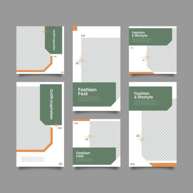 Sosyal Medya Ağı Hikayeleri ve Satış Sonrası Sancak Arkaplanı, Mobil Uygulama, Poster, Akıllı Telefon Şablonu Hikayesi 'nin 6' sını ayarla. düzenlenebilir şablon 10 vektör