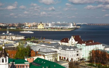 Nijniy novgorod. volga Nehri ile oka nehrinin kavşak