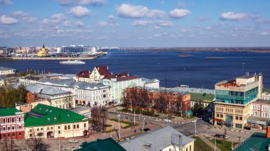 Nijniy novgorod. volga Nehri ile oka nehrinin kavşak
