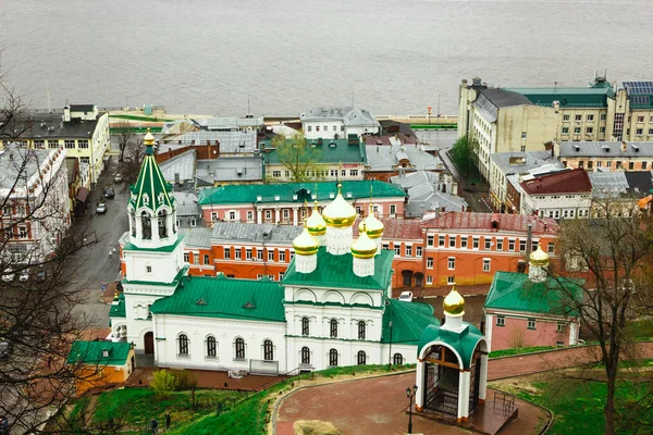 Nizhny Novgorod. Junción del río Oka con el río Volga — Foto de Stock