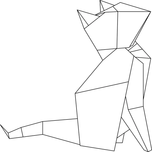 Ícone Gato Poligonal Conceito Design Gato Poligonal Coleção Geometria Ilustração — Vetor de Stock