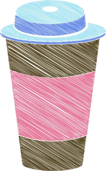 Prendre icône tasse de café, plastique jetable ou polystyrène boisson signe, ligne mince plat style clipart vectoriel d'un ensemble, tasse en papier à emporter classique isolé sur fond blanc, eps 10 clip art — Image vectorielle