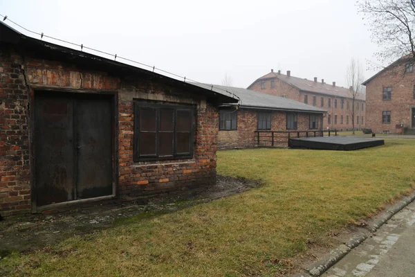Auschwitz Πολωνία Φεβρουαρίου 2016 Στρατόπεδο Συγκέντρωσης Άουσβιτς — Φωτογραφία Αρχείου