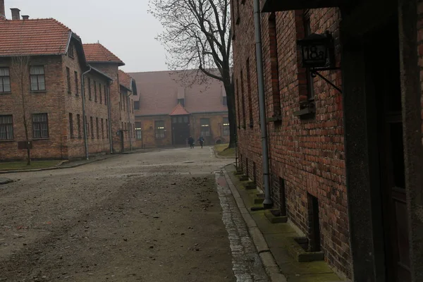Auschwitz Πολωνία Φεβρουαρίου 2016 Στρατόπεδο Συγκέντρωσης Άουσβιτς — Φωτογραφία Αρχείου