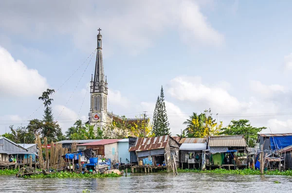 Cai Vietnam Abril 2018 Una Las Orillas Del Río Mekong — Foto de Stock