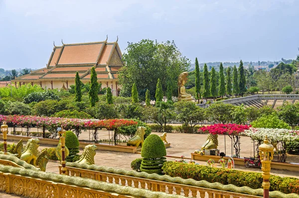 Oudong Camboya Abril 2018 Vista Desde Templo Principal Del Centro — Foto de Stock