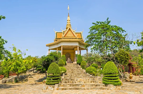 Oudong Kambodscha April 2018 Einer Der Schreine Buddhistischen Meditationszentrum Vipassana — Stockfoto