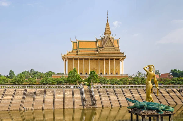 Templo Principal Centro Meditación Budista Vipassana Dhura Oudong Camboya Vista — Foto de Stock