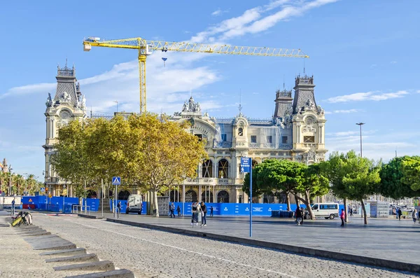 Barcelona Španělsko Listopadu 2018 Staré Budově Správy Přístavu Úpatí Rambla — Stock fotografie