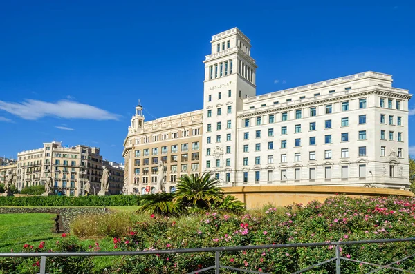 Barcelona Španělsko Listopadu 2018 Plaza Cataluna Katalánsko Náměstí Budování Corte — Stock fotografie