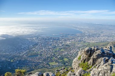  Table Bay ve liman ile Cape Town şehir kase 