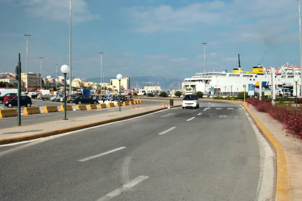 Port Maritime Sur Île Crète Héraklion Immense Espace Longues Quais — Photo