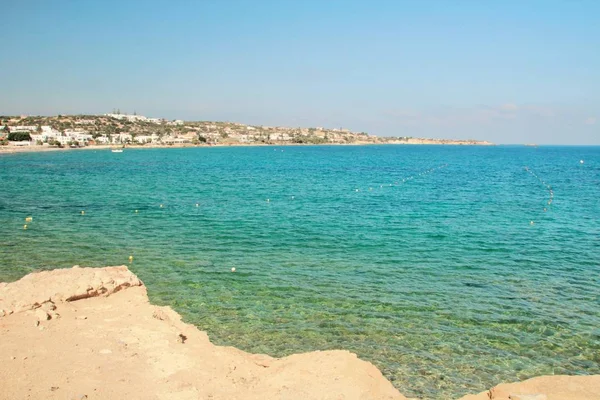 Stranden Hotels Langs Kust Resort Stad Aan Middellandse Zee Uitzicht — Stockfoto