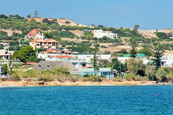 Resort Cidade Mar Mediterrâneo Vista Para Praia Hotéis Praia Partir — Fotografia de Stock