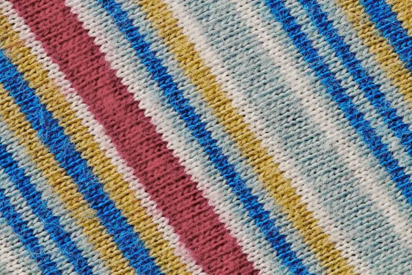 Natural Fabric Background Colored Braided Threads High Contrast — Stock Photo, Image